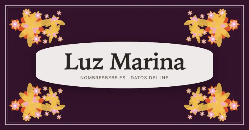 Luz Marina, en una estampa ornamental de nombresbebe.es