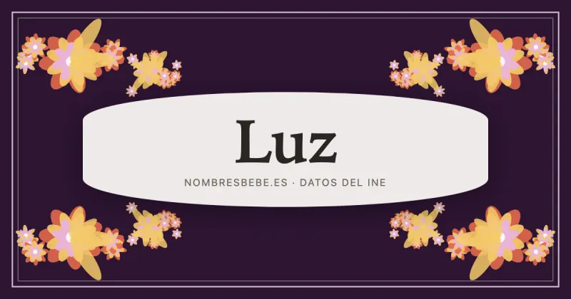 Luz, en una estampa ornamental de nombresbebe.es