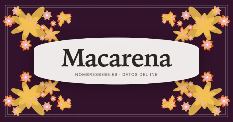 Macarena, en una estampa ornamental de nombresbebe.es