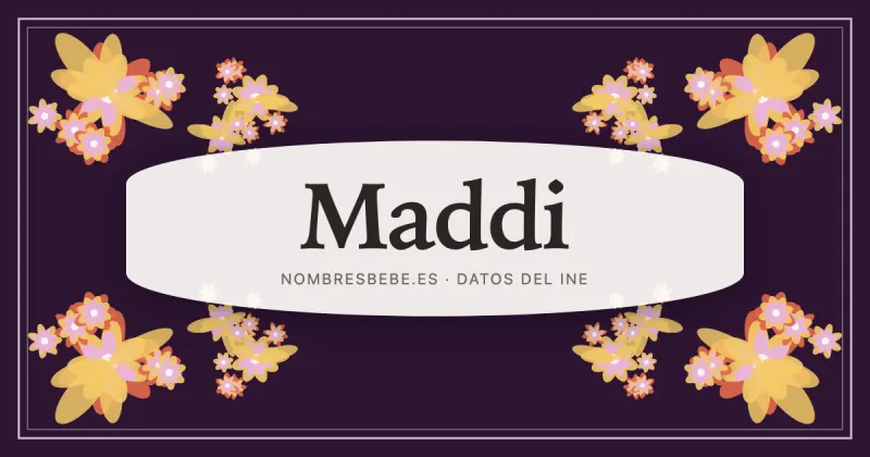 Maddi, en una estampa ornamental de nombresbebe.es