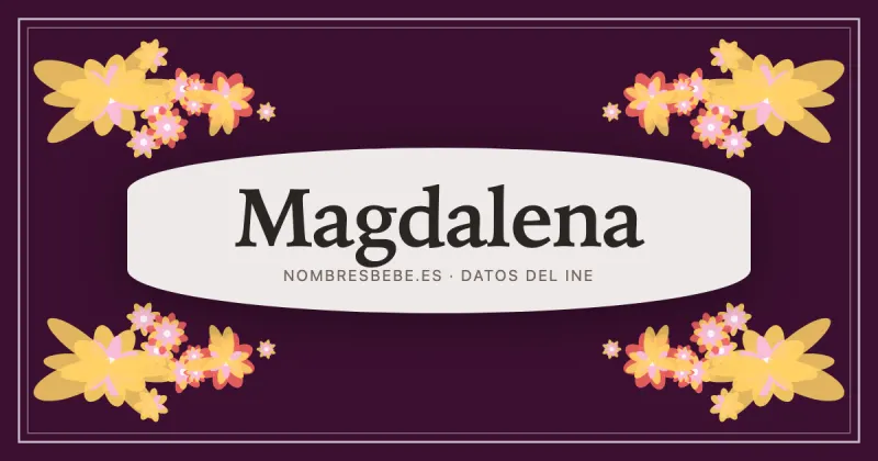 Magdalena, en una estampa ornamental de nombresbebe.es