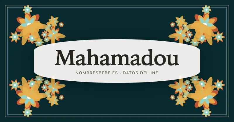 Mahamadou, en una estampa ornamental de nombresbebe.es