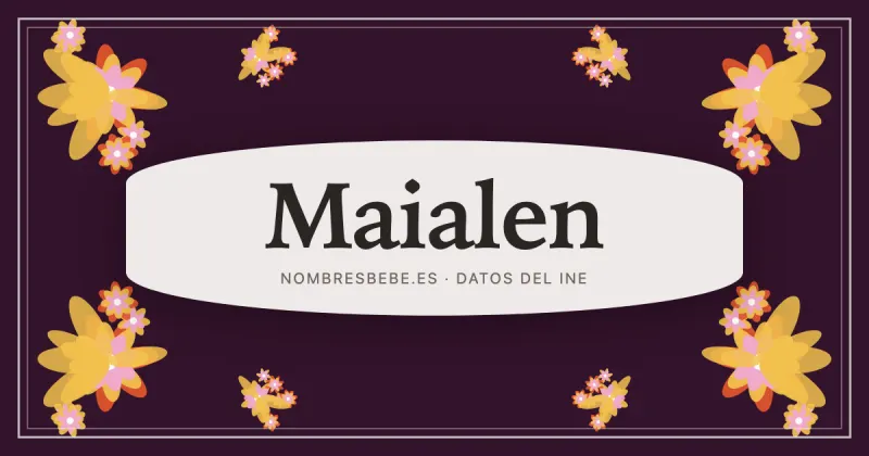 Maialen, en una estampa ornamental de nombresbebe.es