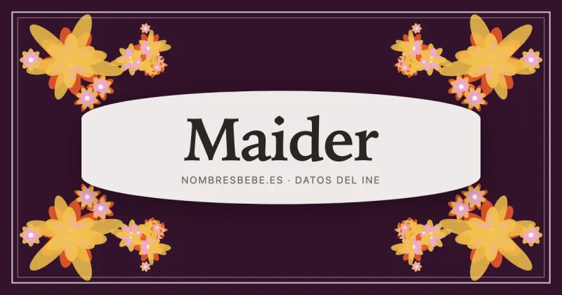 Maider, en una estampa ornamental de nombresbebe.es