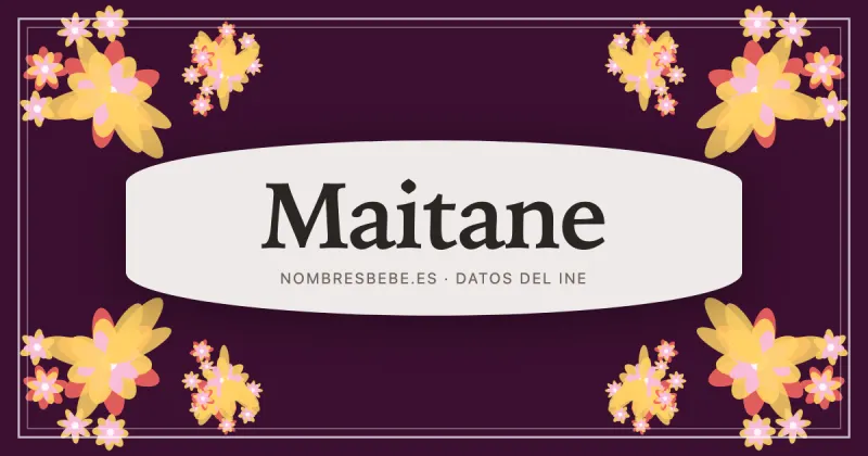 Maitane, en una estampa ornamental de nombresbebe.es