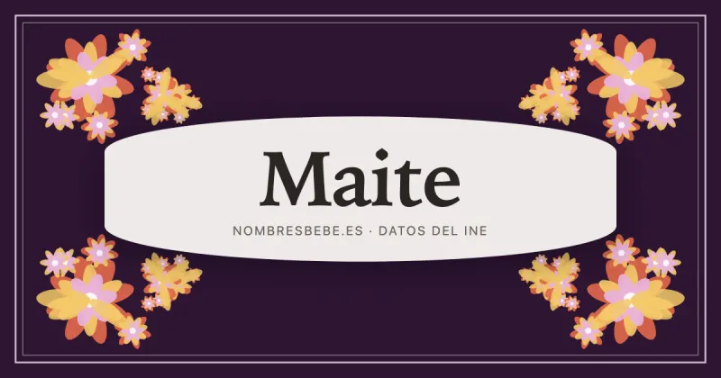 Maite, en una estampa ornamental de nombresbebe.es