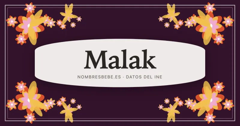 Malak, en una estampa ornamental de nombresbebe.es