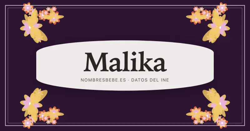 Malika, en una estampa ornamental de nombresbebe.es