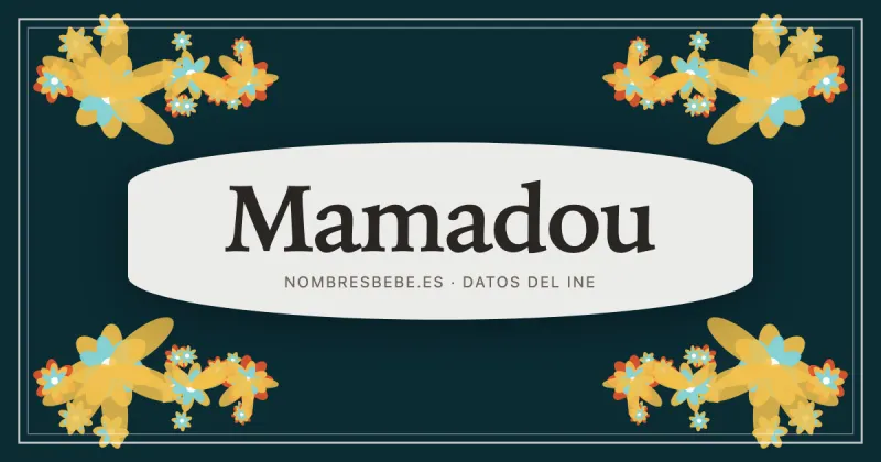 Mamadou, en una estampa ornamental de nombresbebe.es