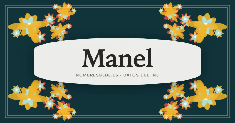 Manel, en una estampa ornamental de nombresbebe.es
