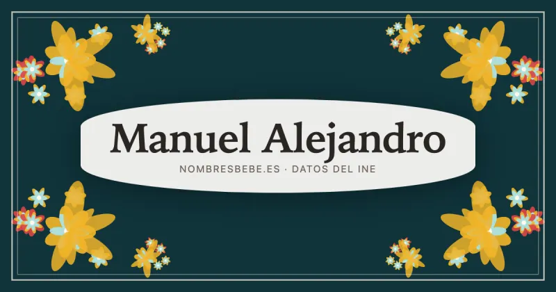 Manuel Alejandro, en una estampa ornamental de nombresbebe.es