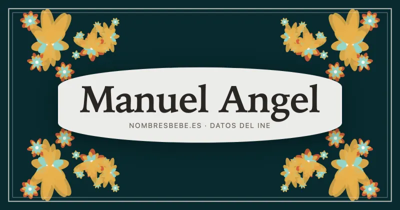 Manuel Angel, en una estampa ornamental de nombresbebe.es