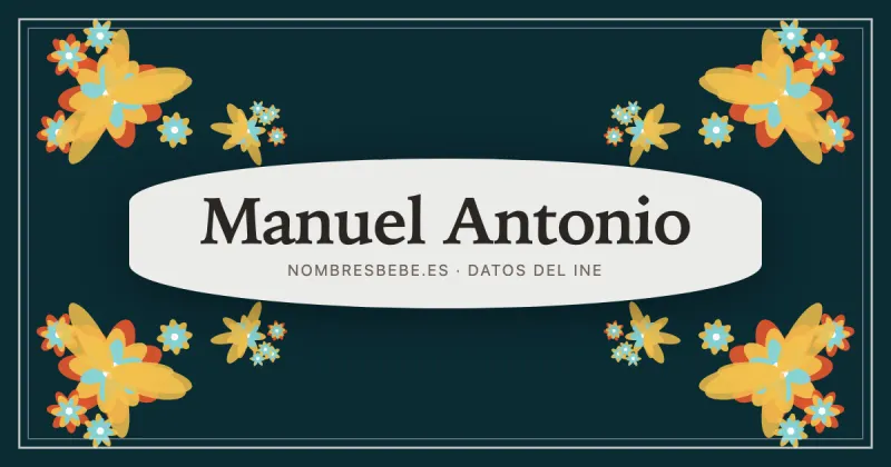 Manuel Antonio, en una estampa ornamental de nombresbebe.es