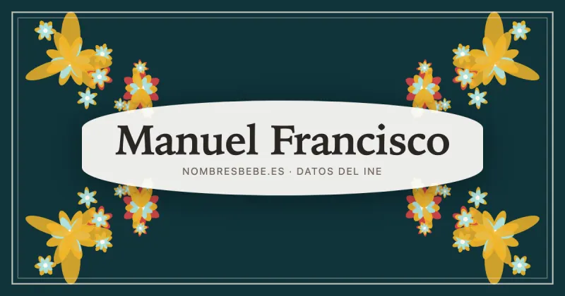 Manuel Francisco, en una estampa ornamental de nombresbebe.es