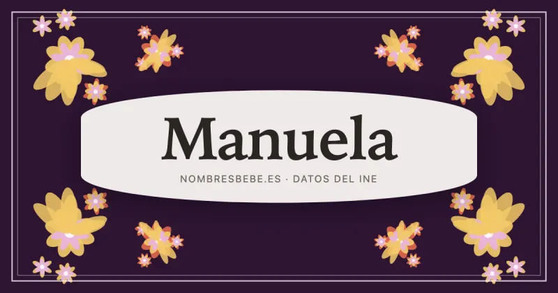 Manuela, en una estampa ornamental de nombresbebe.es