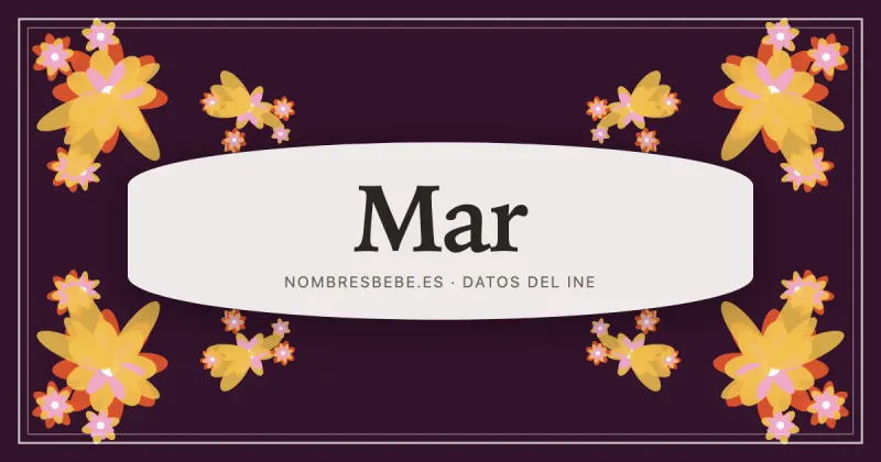 Mar, en una estampa ornamental de nombresbebe.es