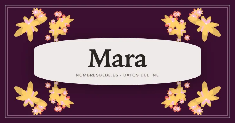 Mara, en una estampa ornamental de nombresbebe.es