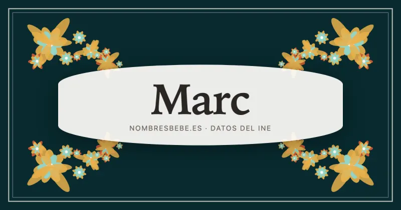 Marc, en una estampa ornamental de nombresbebe.es
