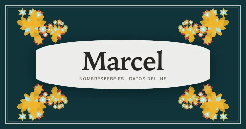 Marcel, en una estampa ornamental de nombresbebe.es