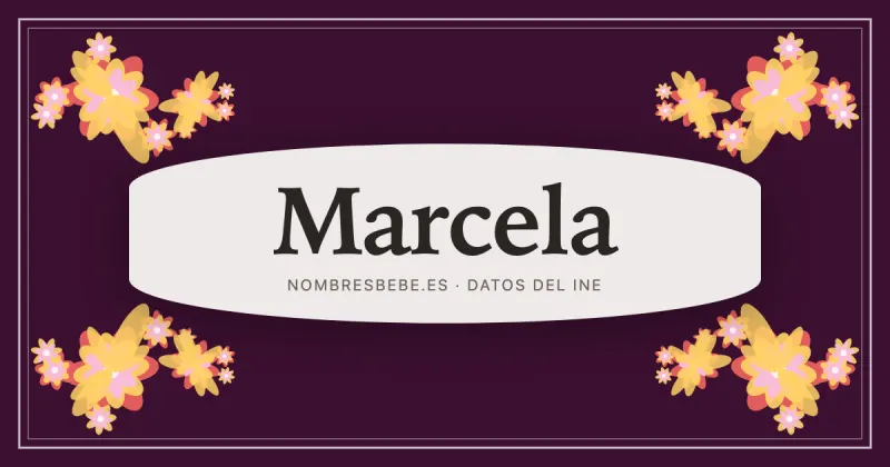 Marcela, en una estampa ornamental de nombresbebe.es