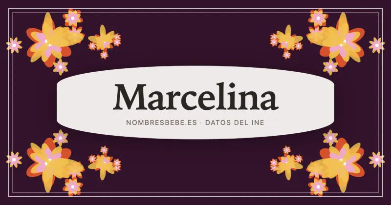 Marcelina, en una estampa ornamental de nombresbebe.es