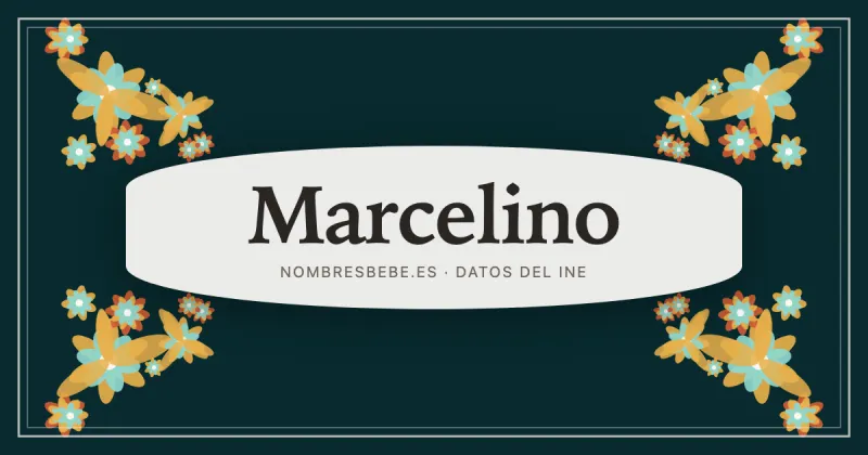 Marcelino, en una estampa ornamental de nombresbebe.es