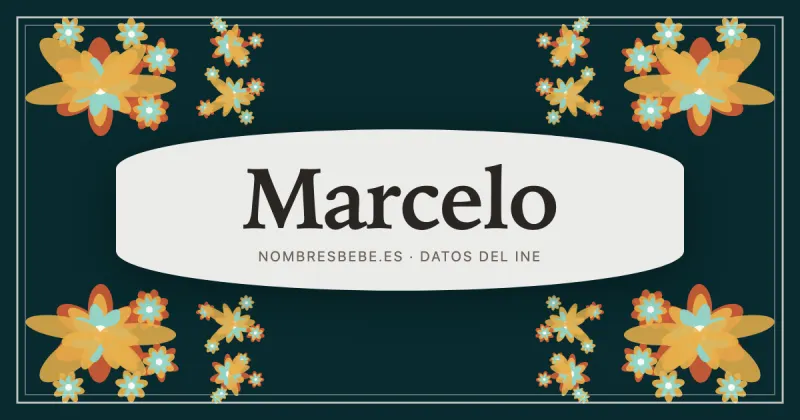 Marcelo, en una estampa ornamental de nombresbebe.es