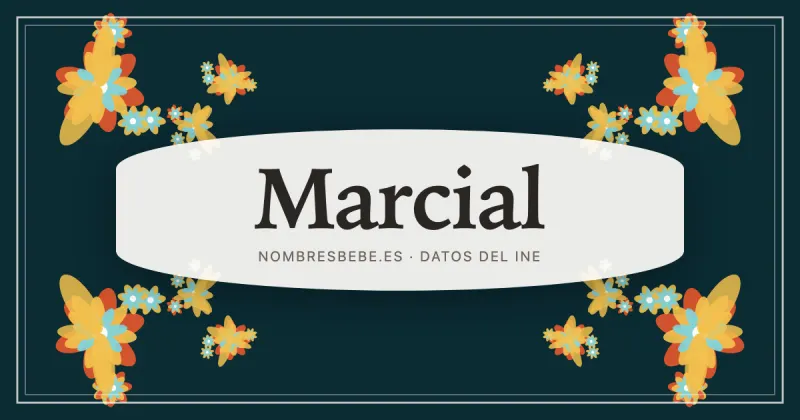 Marcial, en una estampa ornamental de nombresbebe.es