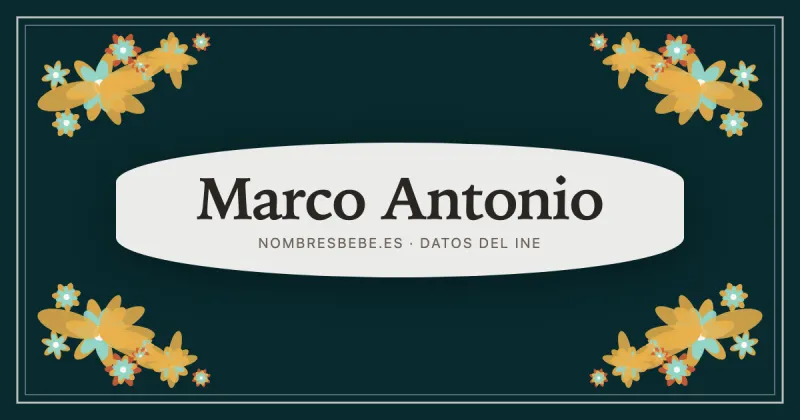 Marco Antonio, en una estampa ornamental de nombresbebe.es