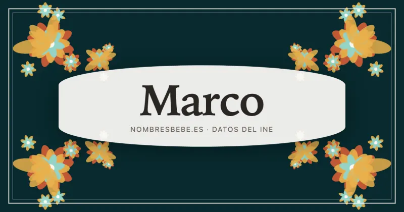 Marco, en una estampa ornamental de nombresbebe.es