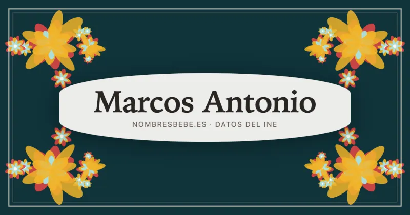 Marcos Antonio, en una estampa ornamental de nombresbebe.es