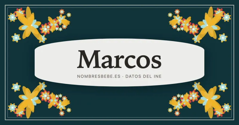 Marcos, en una estampa ornamental de nombresbebe.es