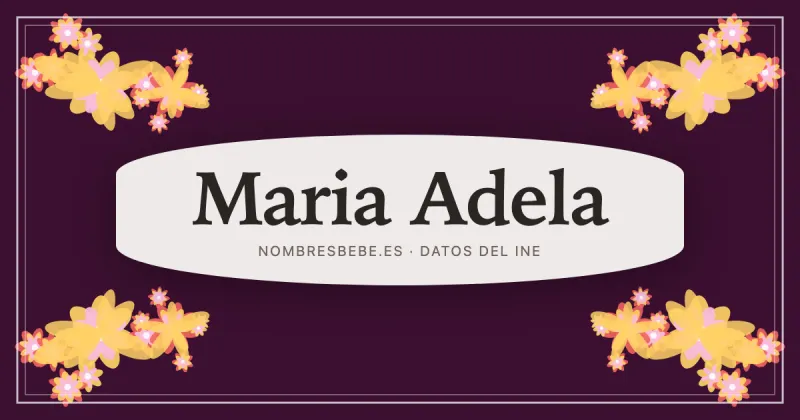 Maria Adela, en una estampa ornamental de nombresbebe.es