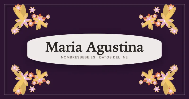 Maria Agustina, en una estampa ornamental de nombresbebe.es