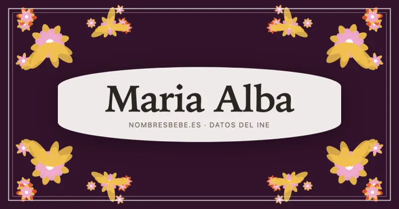 Maria Alba, en una estampa ornamental de nombresbebe.es