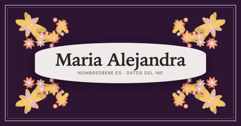 Maria Alejandra, en una estampa ornamental de nombresbebe.es