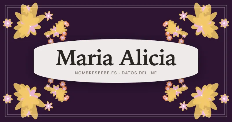 Maria Alicia, en una estampa ornamental de nombresbebe.es