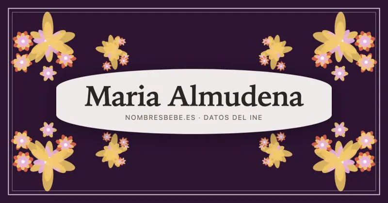 Maria Almudena, en una estampa ornamental de nombresbebe.es