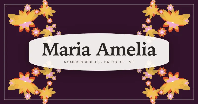 Maria Amelia, en una estampa ornamental de nombresbebe.es