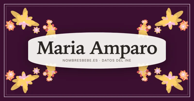 Maria Amparo, en una estampa ornamental de nombresbebe.es