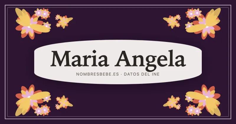 Maria Angela, en una estampa ornamental de nombresbebe.es