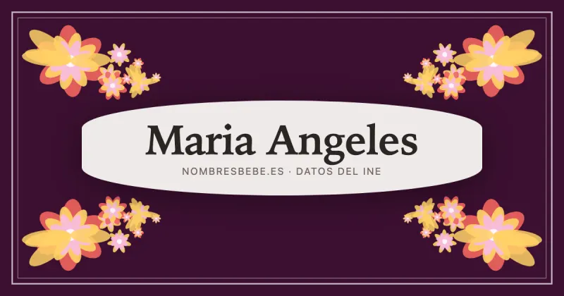 Maria Angeles, en una estampa ornamental de nombresbebe.es