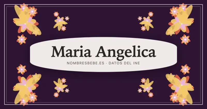Maria Angelica, en una estampa ornamental de nombresbebe.es