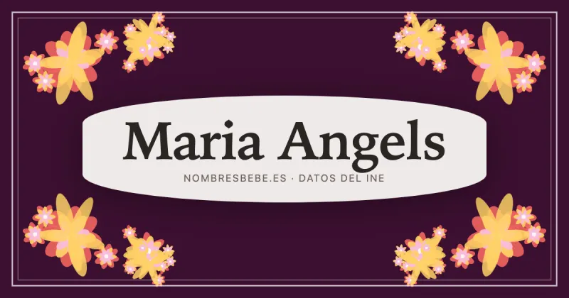 Maria Angels, en una estampa ornamental de nombresbebe.es