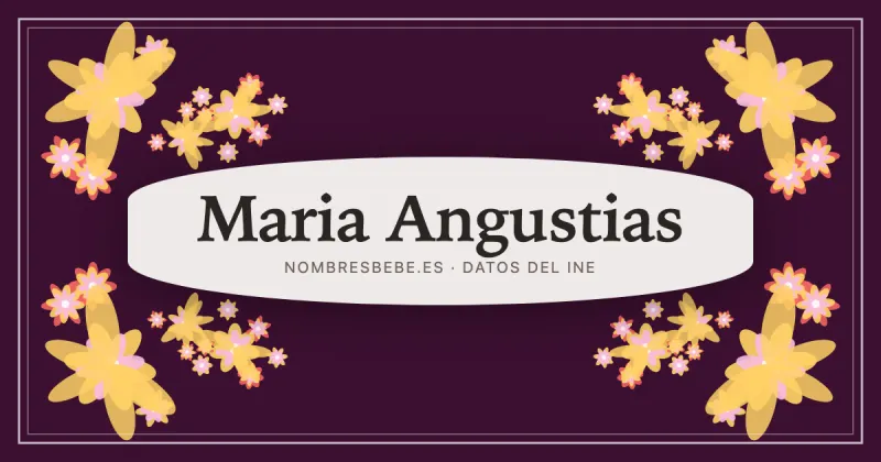 Maria Angustias, en una estampa ornamental de nombresbebe.es