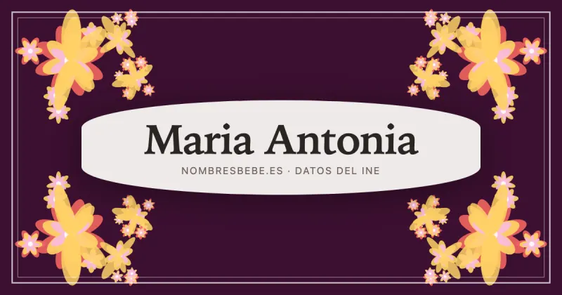 Maria Antonia, en una estampa ornamental de nombresbebe.es