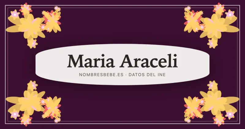 Maria Araceli, en una estampa ornamental de nombresbebe.es
