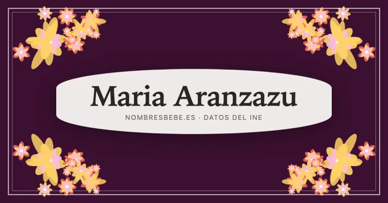 Maria Aranzazu, en una estampa ornamental de nombresbebe.es