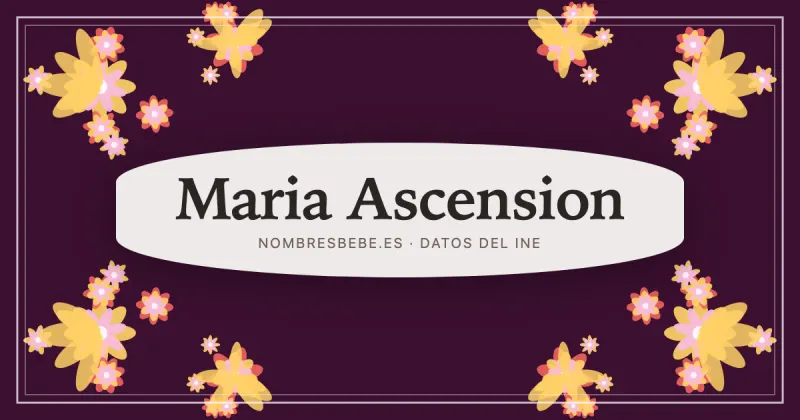 Maria Ascension, en una estampa ornamental de nombresbebe.es
