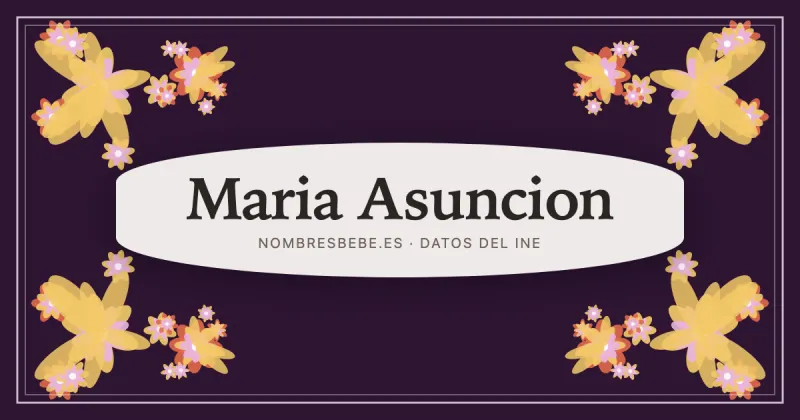 Maria Asuncion, en una estampa ornamental de nombresbebe.es